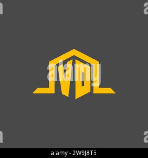 VO-Monogramm-Anfangslogo mit sechseckigen Design-Ideen Stock Vektor
