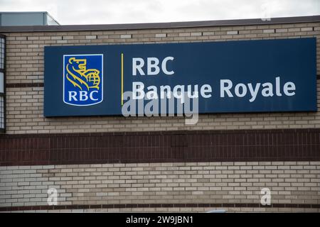 RBC Royal Bank unterzeichnet in Pincourt, Quebec, Kanada Stockfoto