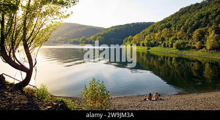 Berich Dorfkern, Edertal, Edersee, Waldeck-Frankenberg Bezirk, Hessen, Deutschland Stockfoto