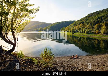 Berich Dorfkern, Edertal, Edersee, Waldeck-Frankenberg Bezirk, Hessen, Deutschland Stockfoto