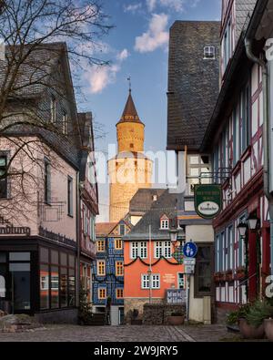 Malerisches Stadtbild in Idstein, Hessen, Deutschland Stockfoto