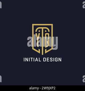 Ursprüngliches YQ-Schild-Logo luxuriöser Stil, Creative Company Logo Design Vektorgrafik Stock Vektor