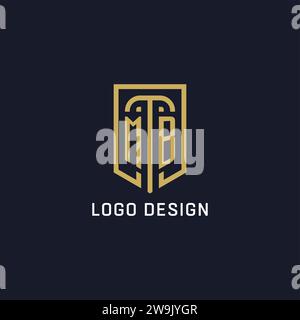 Ursprüngliches MB-Schild-Logo luxuriöser Stil, Creative Company Logo Design Vektorgrafik Stock Vektor