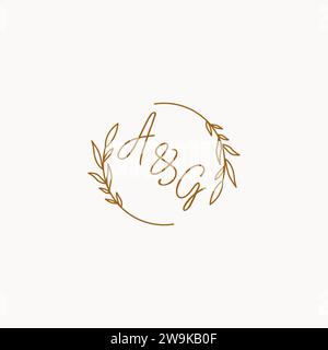 Design-Ideen für AG Wedding Initialen Stock Vektor