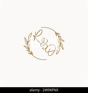 RO Wedding Initials Logo Design Ideen Stock Vektor