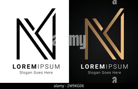 Luxuriöses Initial NY oder YN Monogramm-Logo-Design Stock Vektor