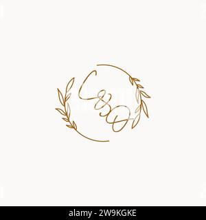 CO Wedding Initialen Logo Design Ideen Stock Vektor