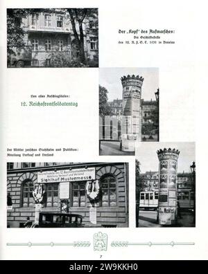 ZIEL ERKANNT! 12. Reichs-Frontsoldatentag des Stahlhelm B.d.F. Breslau 30 31 Mai 1931 07 Propaganda Erinnerungsschrift (Gedenkbuch des Stahlhelmbunds, deutsche rechtsparamilitärische Organisation 1918–1935) keine Copyri bekannt. Stockfoto