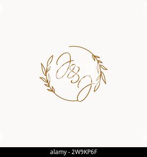 JJ Wedding Initials Design-Ideen Stock Vektor