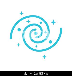 Milchstraße. Aus blauer Symbolgruppe. Stock Vektor