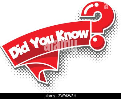 Kennen Sie Webbanner, Ideenbox, Zitat für interessante Fakten? Vektor auf transparentem Hintergrund Stock Vektor