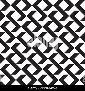 Nahtloses abstraktes geometrisches Interlock-Muster Stock Vektor