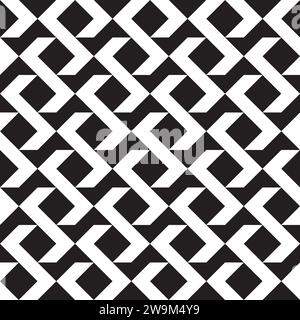 Nahtloses abstraktes geometrisches Interlock-Muster Stock Vektor