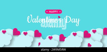Hintergrund zum Valentinstag. Hintergrunddesign zum Happy valentine Day Stock Vektor