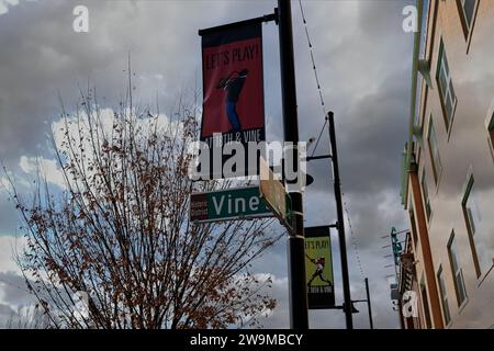 Kansas City, Missouri - 28. Dezember 2023: 18th und Vine Jazz District in KC Stockfoto