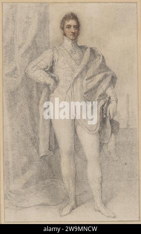 Porträt von George, 5. Duke of Marlborough, mit Blenheim Palace in der Distanz 2013 von Richard Cosway Stockfoto