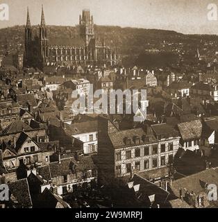 Frankreich 1939 - Rouen mit Blick auf die Kirche St. Ouen - ​France 1939 - Rouen (Rouen) nach l'église St. Ouen Stockfoto