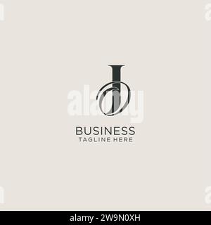 Monogramm mit Initialen des JO Letters in elegantem, luxuriösem Stil. Corporate Identity und persönliche Logo-Vektorgrafik Stock Vektor