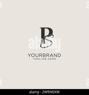 Monogramm mit den Initialen des PS Letters in elegantem, luxuriösem Stil. Corporate Identity und persönliche Logo-Vektorgrafik Stock Vektor