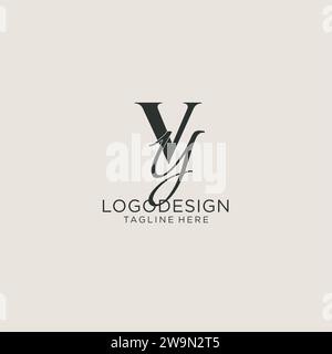 Initialen VY Letter Monogramm in elegantem Luxus-Stil. Corporate Identity und persönliche Logo-Vektorgrafik Stock Vektor