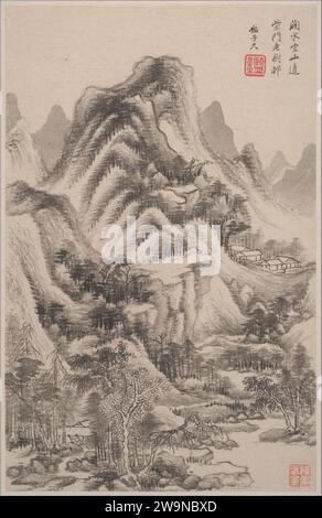 Landschaften im Stil alter Meister 1979 von Wang Jian Stockfoto