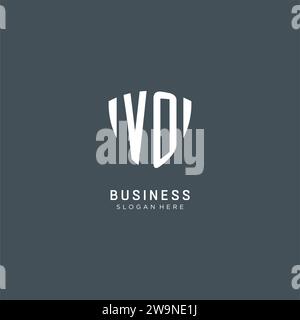 Initialen VO-Logo Schildform, kreatives Logo Design Konzept Vektorgrafik Stock Vektor