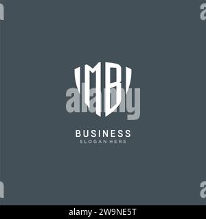Initialen MB Logo Schild Form, kreatives Logo Design Konzept Vektorgrafik Stock Vektor
