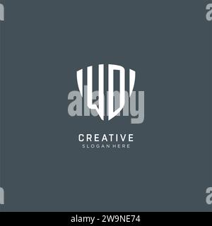 Initialen WD Logo Schild Form, kreatives Logo Design Konzept Vektorgrafik Stock Vektor