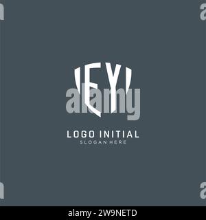 Initialen EY-Logo Schutzform, kreatives Logo Design Konzept Vektorgrafik Stock Vektor