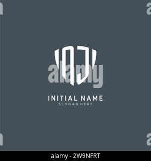 Initialen NJ Logo Schild Form, kreatives Logo Design Konzept Vektorgrafik Stock Vektor