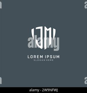 Initialen JM Logo Schild Form, kreatives Logo Design Konzept Vektorgrafik Stock Vektor