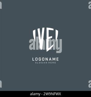 Initialen VE Logo Schutzform, kreatives Logo Design Konzept Vektorgrafik Stock Vektor