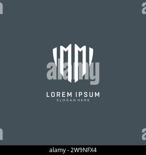 Initialen MM Logo Schild Form, kreatives Logo Design Konzept Vektorgrafik Stock Vektor