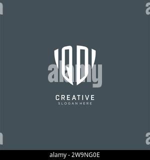 Initialen QD Logo Schild Form, kreatives Logo Design Konzept Vektorgrafik Stock Vektor