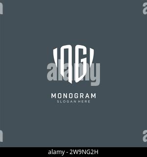 Initialen NG Logo Schild Form, kreatives Logo Design Konzept Vektorgrafik Stock Vektor