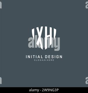 Initialen XH-Logo Schutzform, kreatives Logo Design Konzept Vektorgrafik Stock Vektor