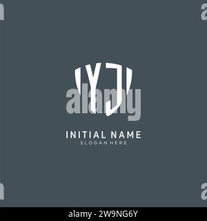 Initialen YJ Logo Schild Form, kreatives Logo Design Konzept Vektorgrafik Stock Vektor