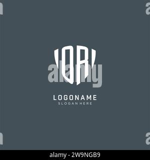 Initialen ODER Logo Schild Form, kreatives Logo Design Konzept Vektorgrafik Stock Vektor