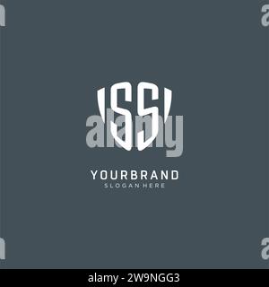 Initialen SS-Logo-Schild-Form, kreatives Logo-Design Konzept Vektorgrafik Stock Vektor