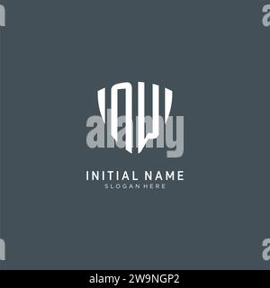 Initialen NW Logo Schild Form, kreatives Logo Design Konzept Vektorgrafik Stock Vektor