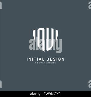 Initialen NU Logo Schild Form, kreatives Logo Design Konzept Vektorgrafik Stock Vektor