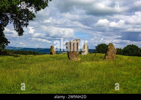 Nine Stones Close Stone Circle, Bakewell, Derbyshire, Peak District Stockfoto