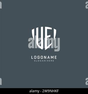 Initialen UE Logo Schild Form, kreatives Logo Design Konzept Vektorgrafik Stock Vektor
