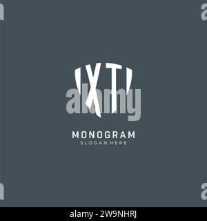 Initialen XT Logo Schild Form, kreatives Logo Design Konzept Vektorgrafik Stock Vektor