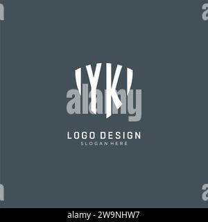 Initialen YK Logo Schild Form, kreatives Logo Design Konzept Vektorgrafik Stock Vektor