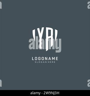 Initialen YR Logo Schild Form, kreatives Logo Design Konzept Vektorgrafik Stock Vektor