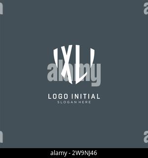 Initialen XL Logo Schild Form, kreatives Logo Design Konzept Vektorgrafik Stock Vektor