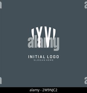 Initialen YV Logo Schild Form, kreatives Logo Design Konzept Vektorgrafik Stock Vektor