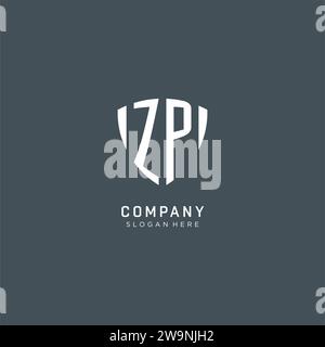 Initialen ZP Logo Schild Form, kreatives Logo Design Konzept Vektorgrafik Stock Vektor