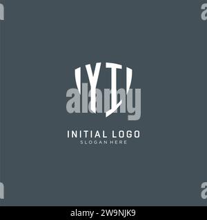 Initialen YI Logo Schild Form, kreatives Logo Design Konzept Vektorgrafik Stock Vektor
